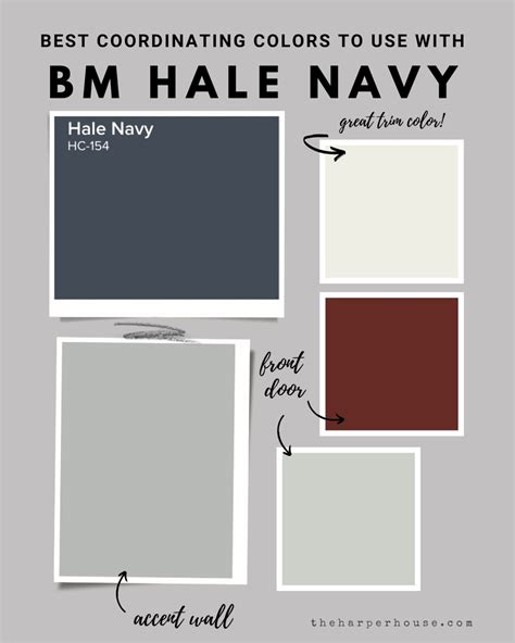 bm hale navy coordinating colors.